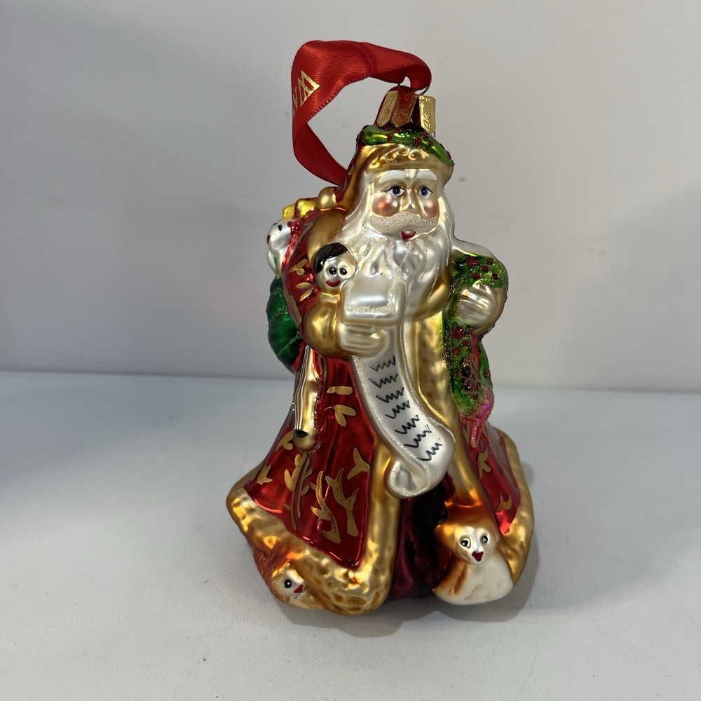 Waterford Holiday Heirloom Checking it Twice Santa Ornament With Box Collectible - Picture 2 of 7